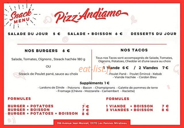 Pizz'andiamo — carte page 2