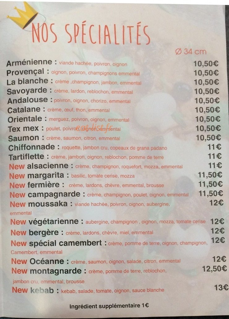 Pizza reina — carte page 2