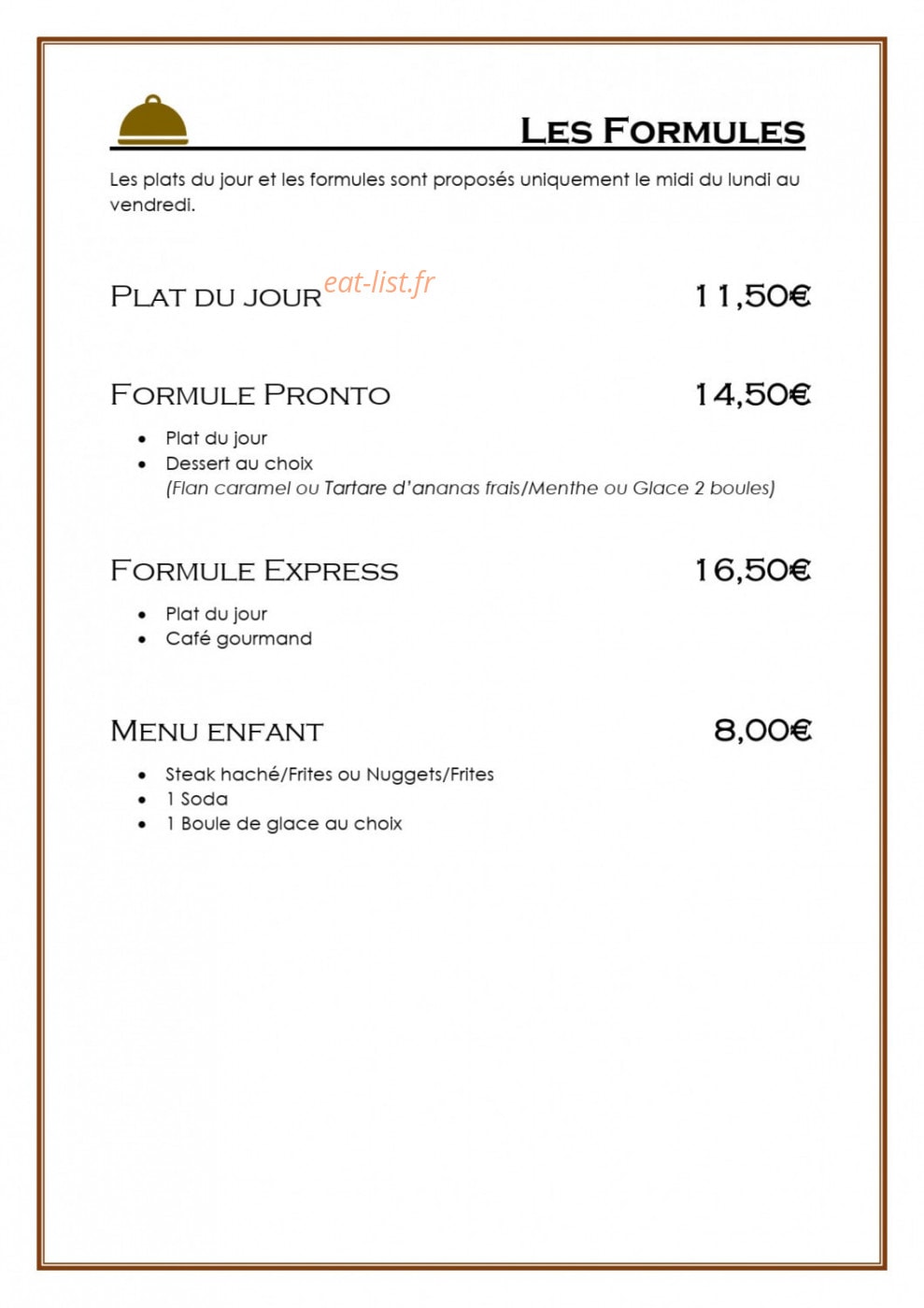 Pronto Pizza — carte page 7