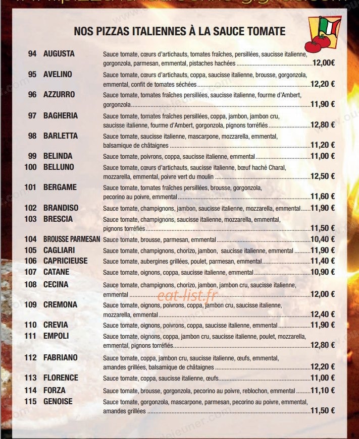 Pizza Lauréenne — carte page 7
