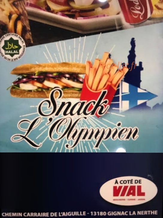 Snack l'Olympien — carte page 1