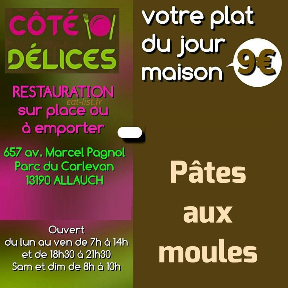 Côté délices — carte page 2