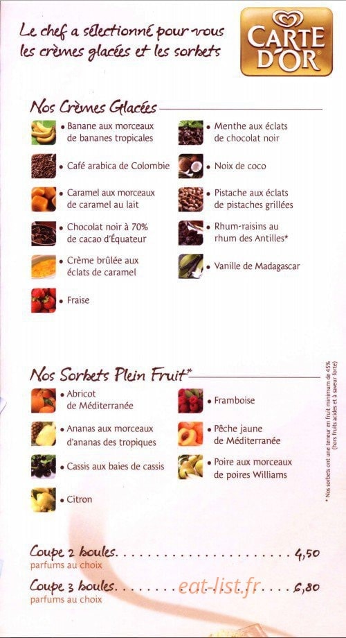 O'Cigale — carte page 1
