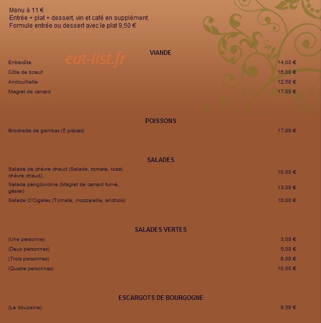 O'Cigale — carte page 5