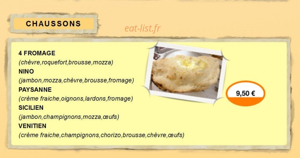 Pizza Nino — carte page 2
