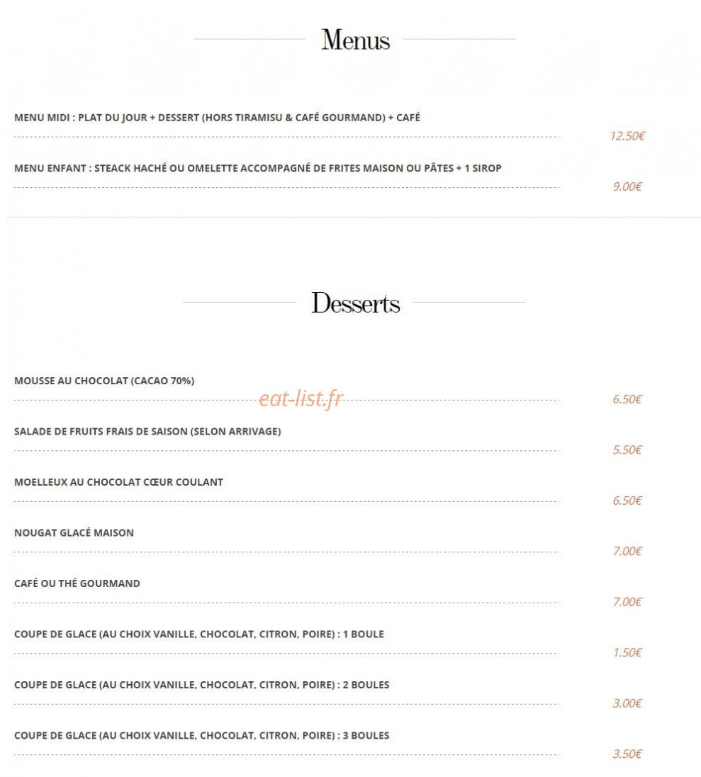 Restaurant Malou — carte page 3