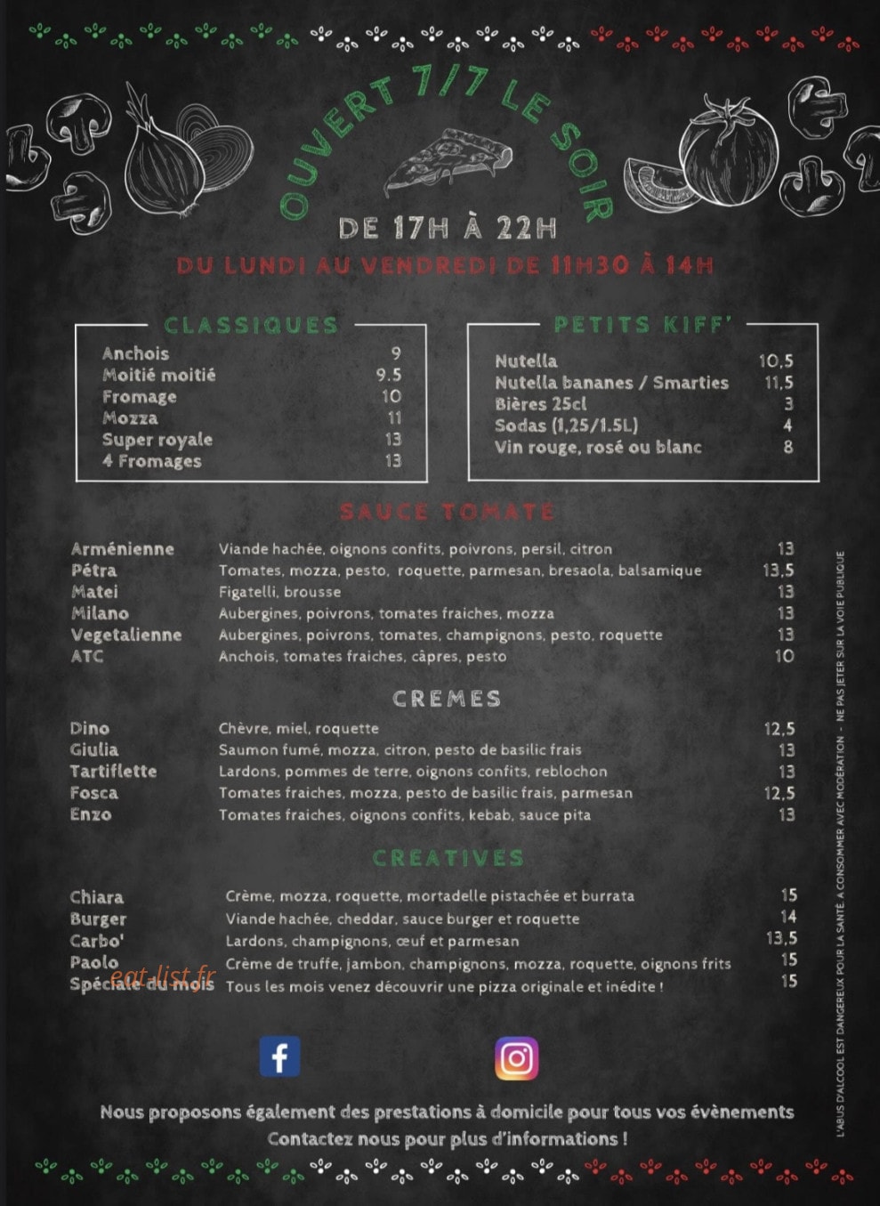 Venchi pizza — carte page 2