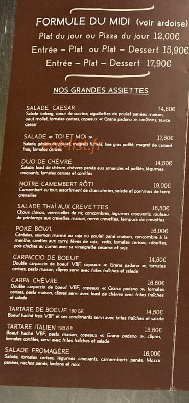 Bistrot Chez Etienne — carte page 4