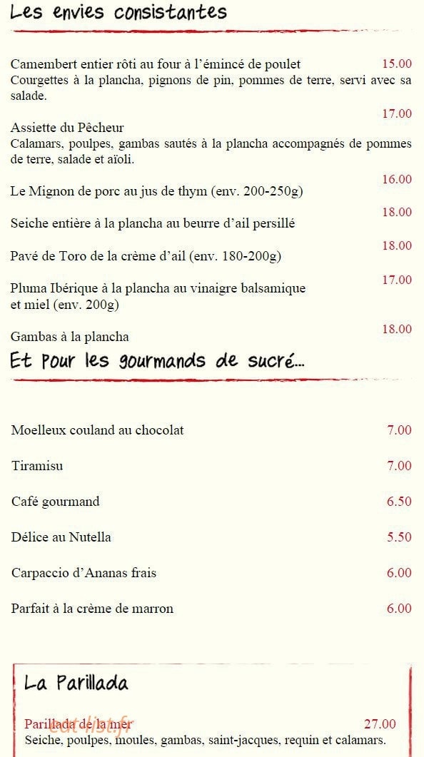 Bodeguita — carte page 4