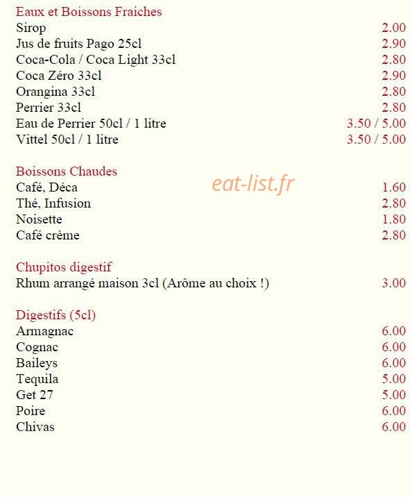 Bodeguita — carte page 6