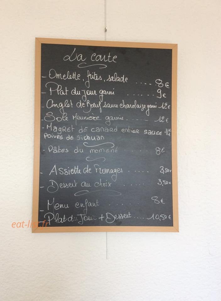 Brasserie du Tpa — carte page 1