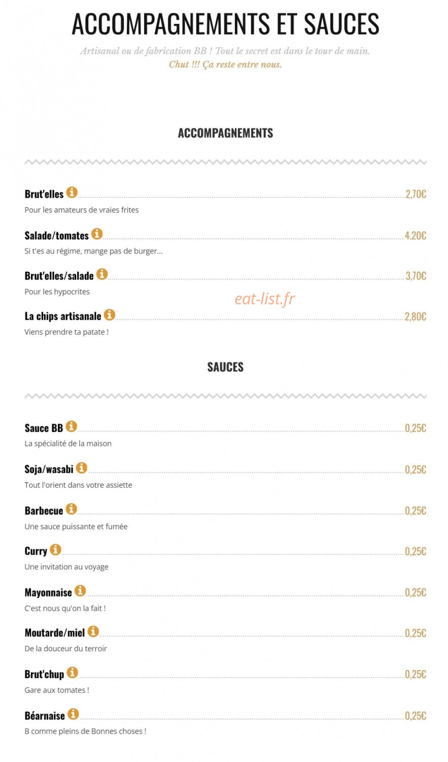 Brut Butcher — carte page 9