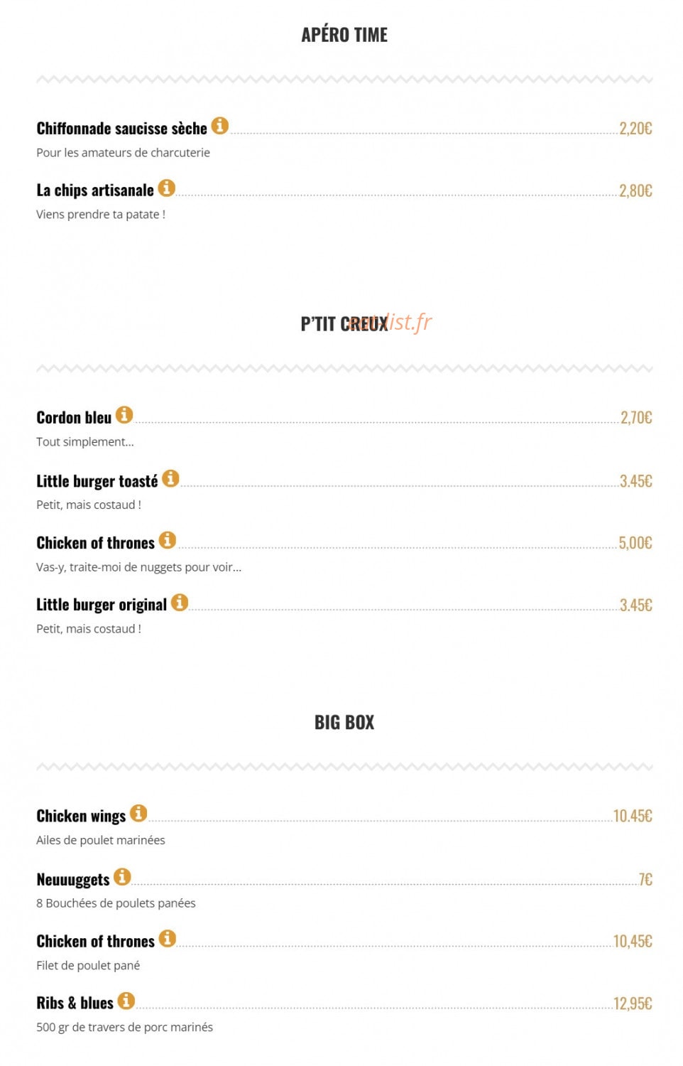 Brut Butcher — carte page 7