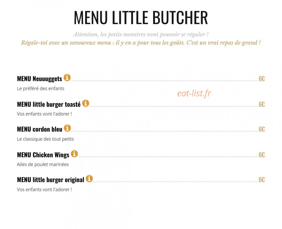 Brut Butcher — carte page 8