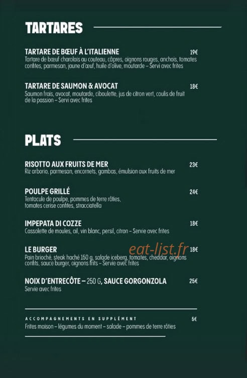 Café Bellini — carte page 3