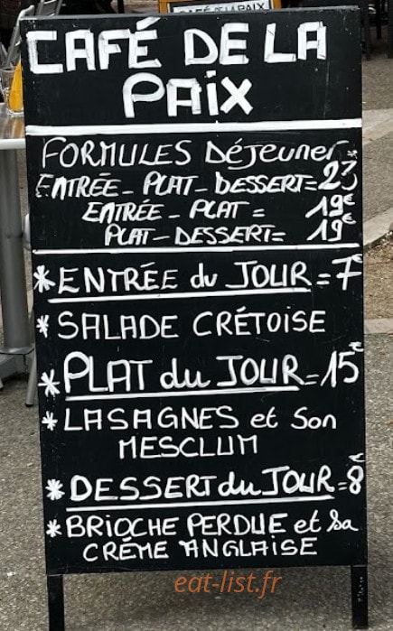 Café de la Paix — carte page 7