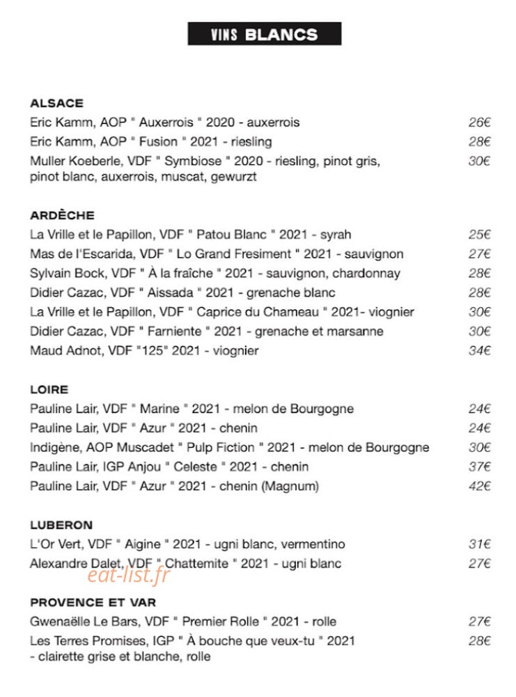 Café de la Paix — carte page 5