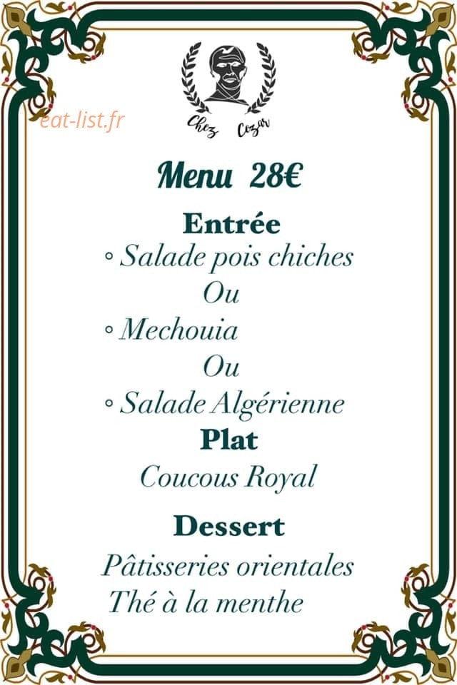 Chez Cezar — carte page 1