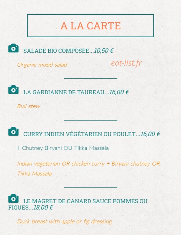 Chez Félix — carte page 7