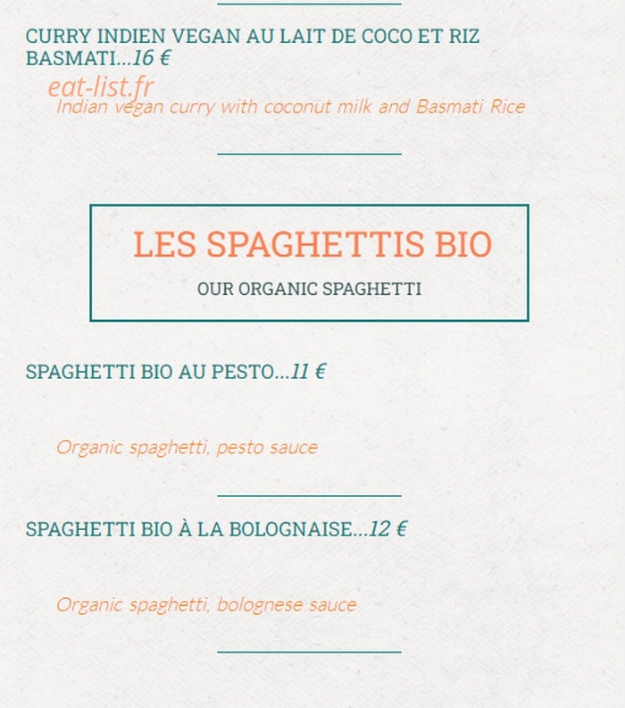 Chez Félix — carte page 6