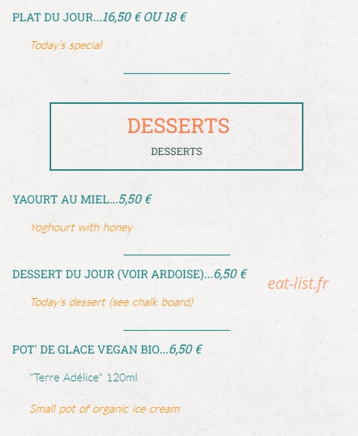 Chez Félix — carte page 8