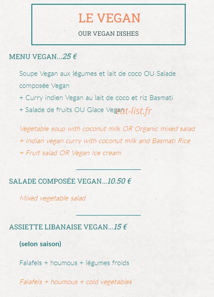 Chez Félix — carte page 5