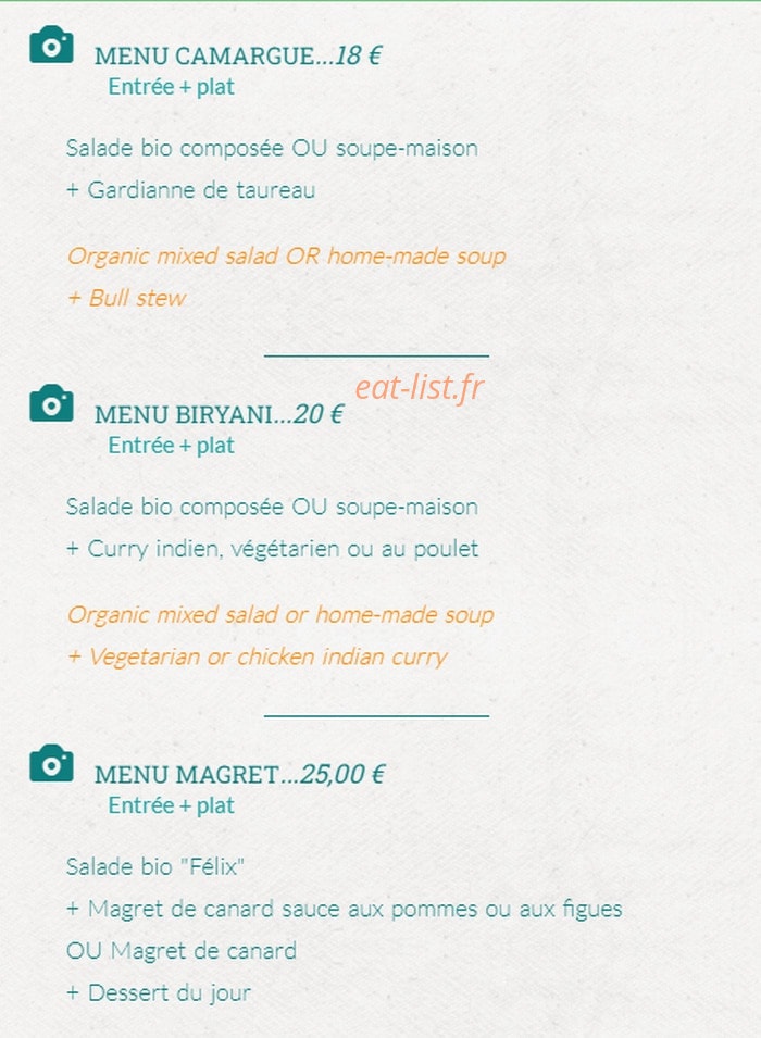 Chez Félix — carte page 2