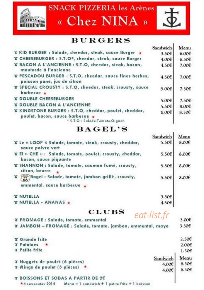 Chez Nina — carte page 3