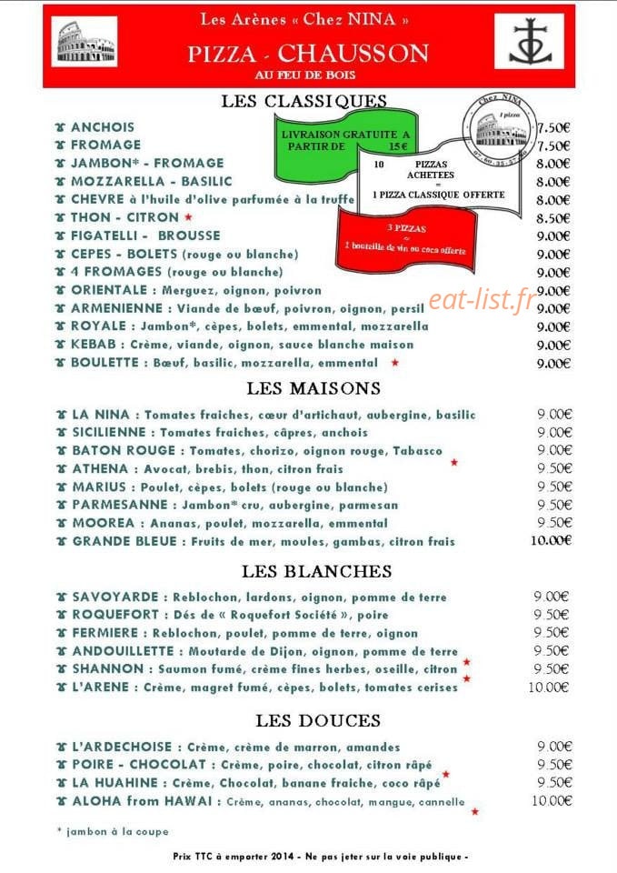 Chez Nina — carte page 4