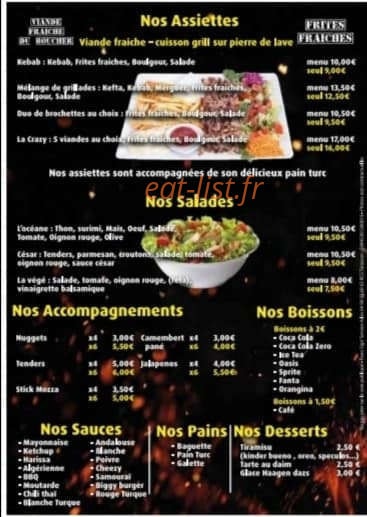 Crazy Grill — carte page 4