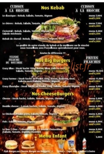 Crazy Grill — carte page 3