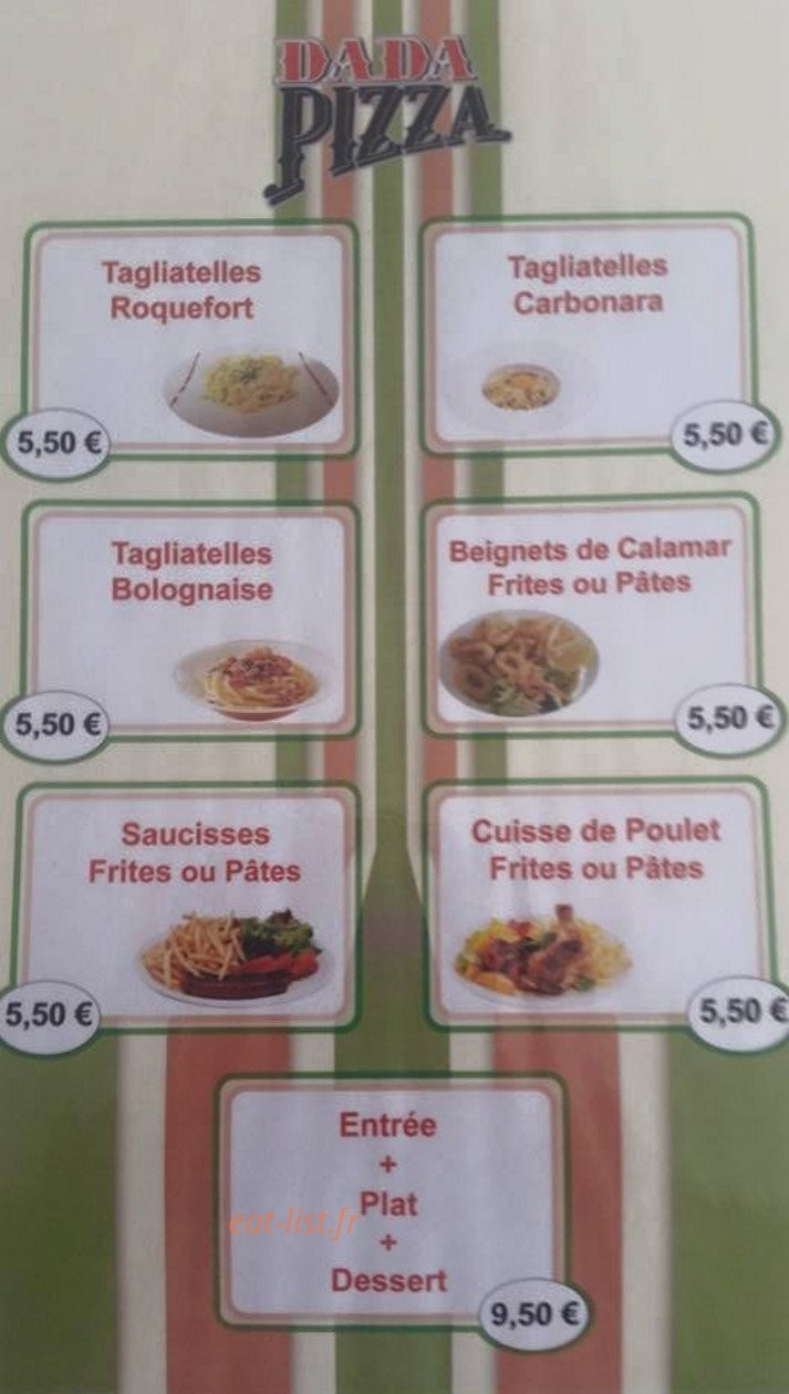 Dada pizza — carte page 3
