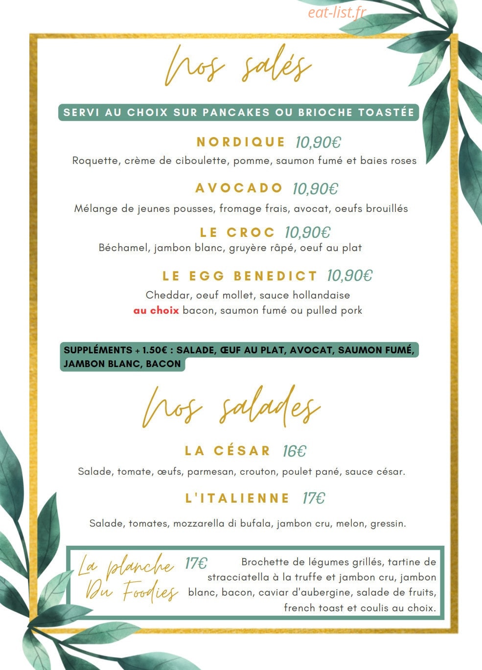 Foodies Pancakes — carte page 3