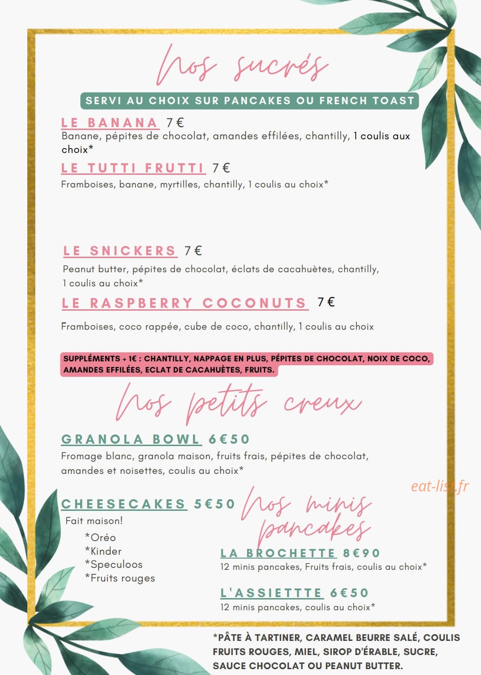 Foodies Pancakes — carte page 4