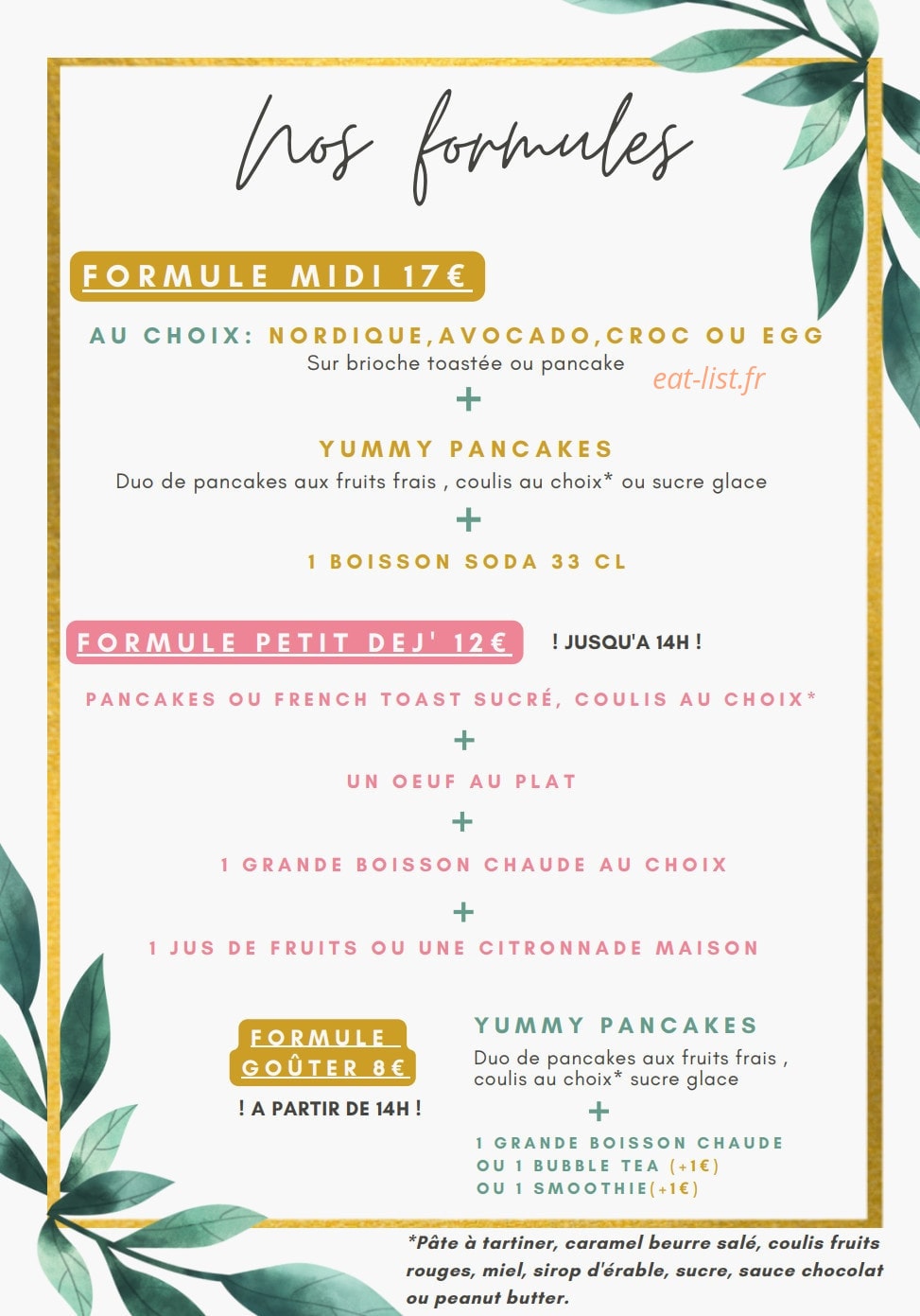 Foodies Pancakes — carte page 2