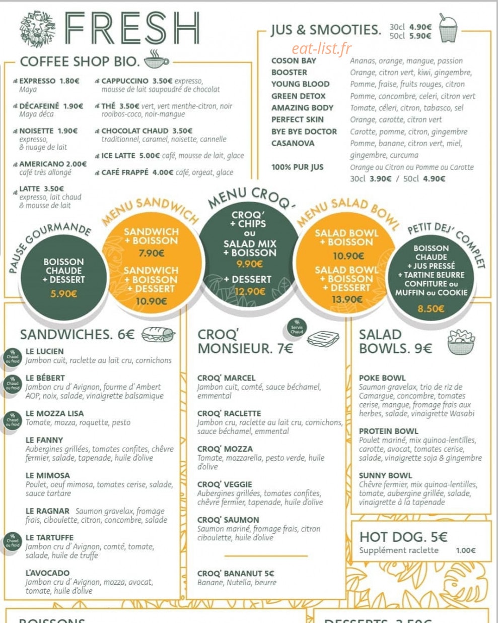 Fresh — carte page 1