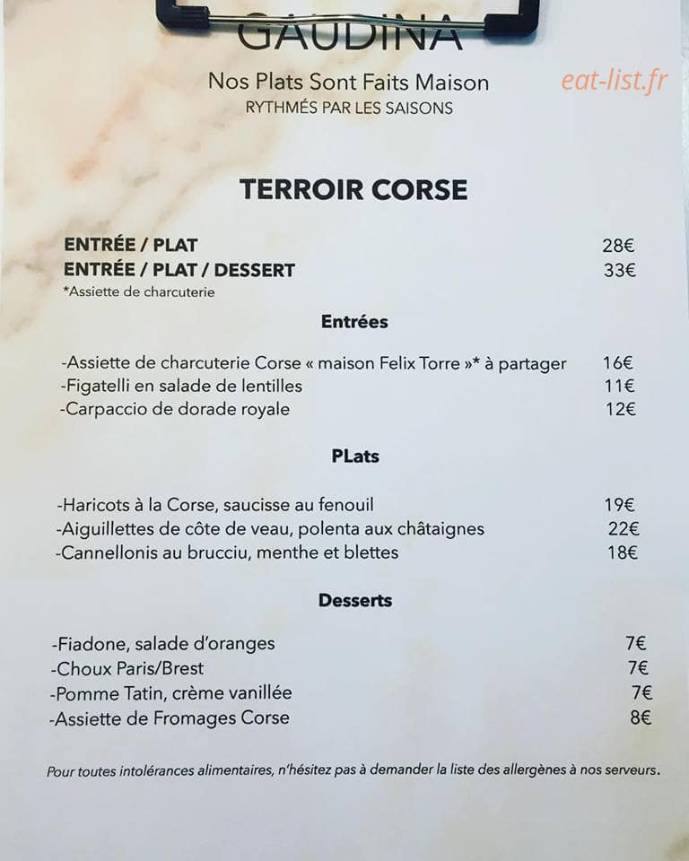 Gaudina — carte page 1