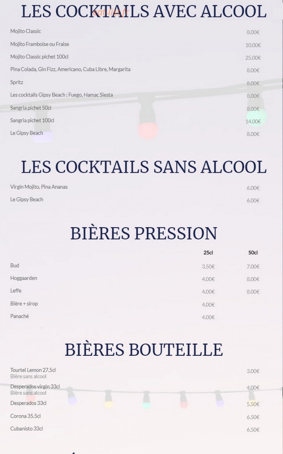 Gipsy Beach — carte page 6