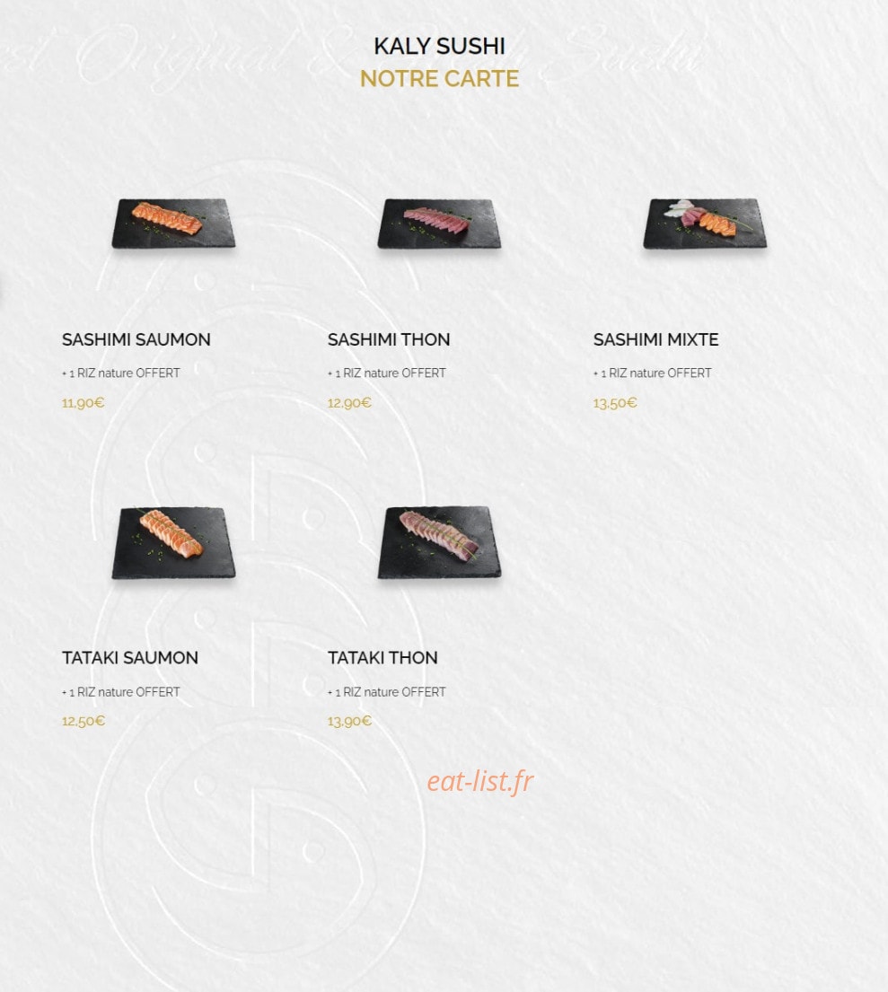 Kaly sushi — carte page 8
