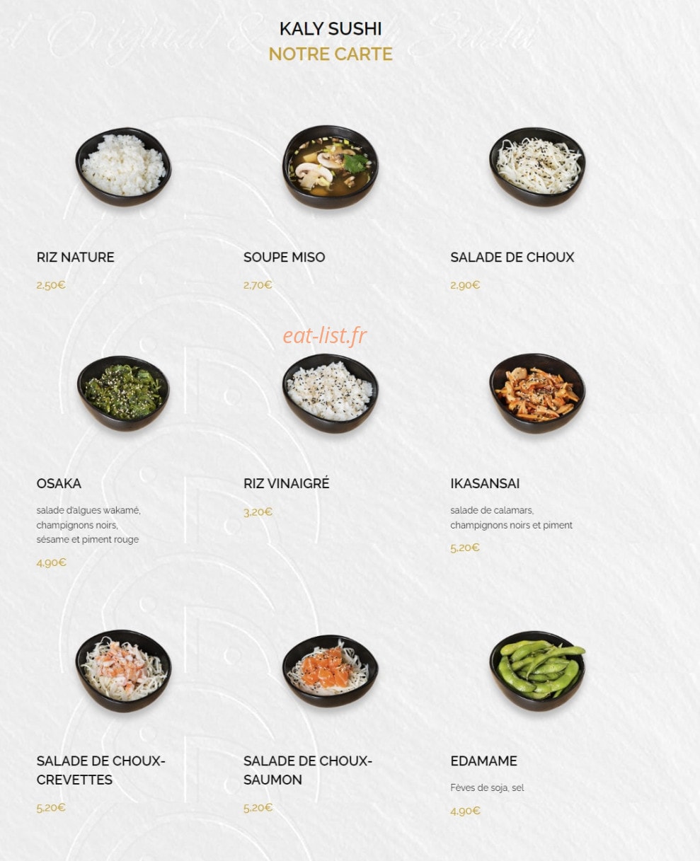 Kaly sushi — carte page 4