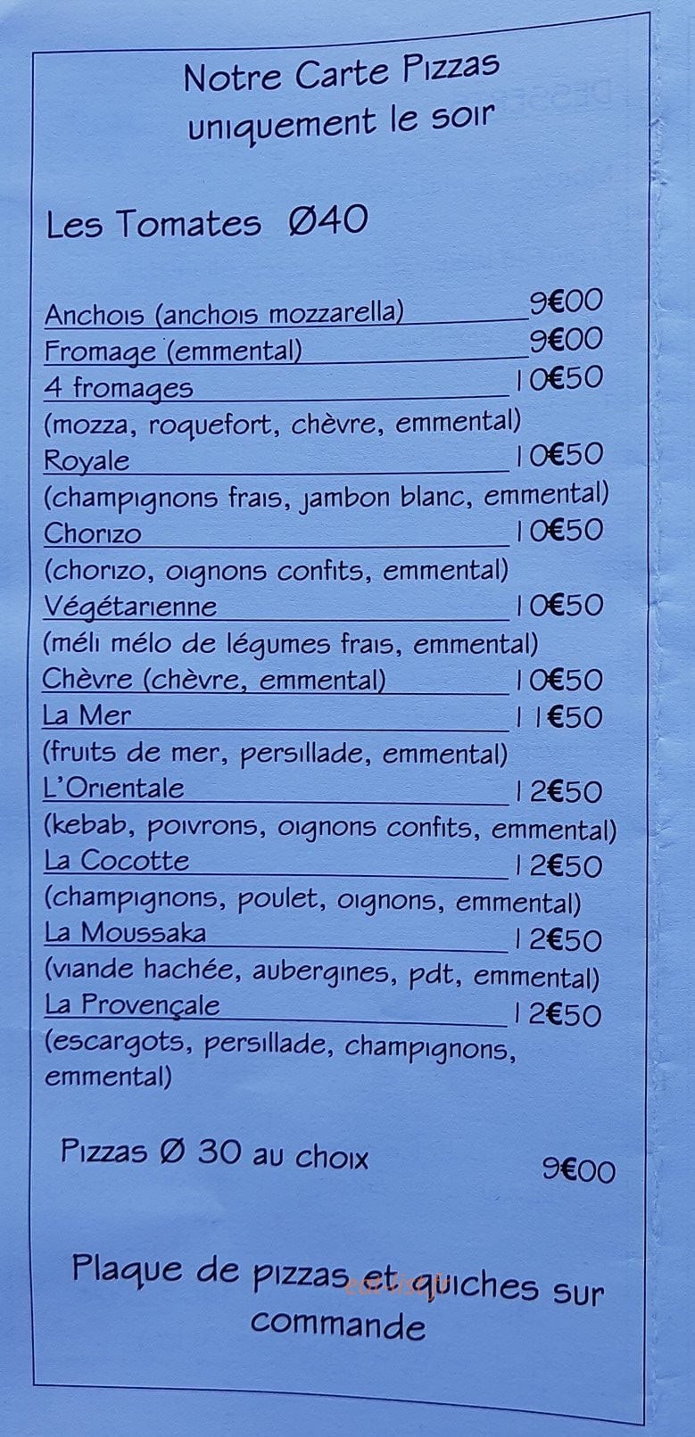 L'ô à la bouche — carte page 2