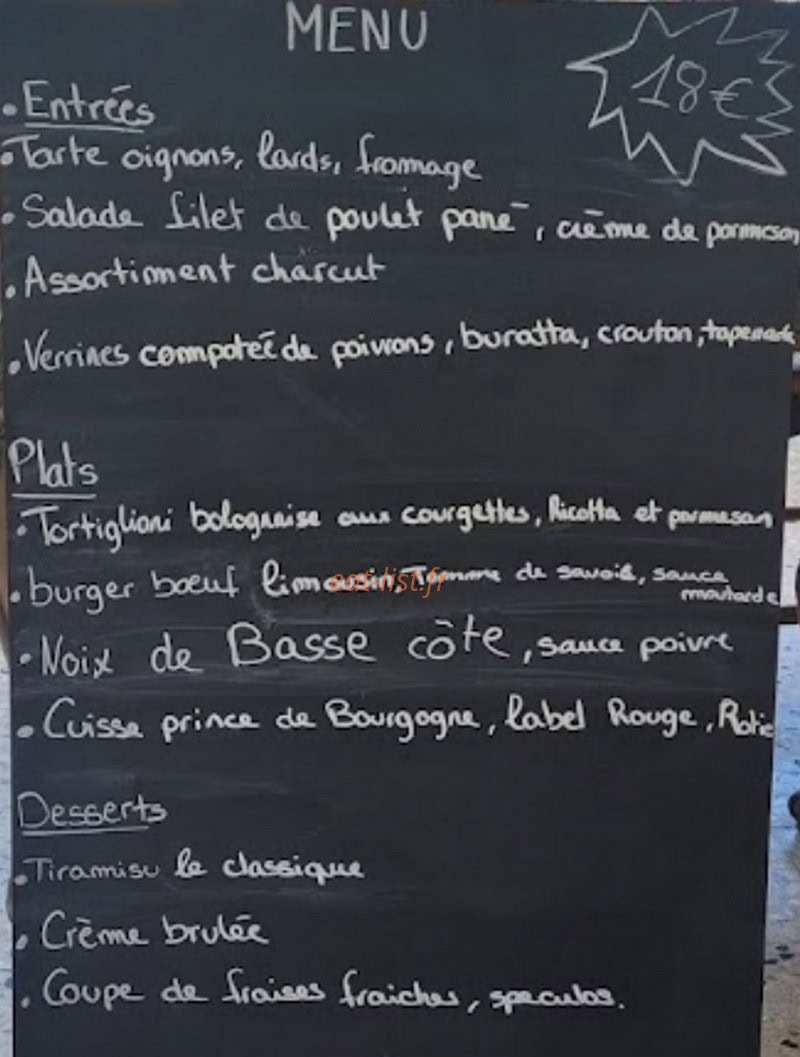 La cantine de Tina — carte page 1