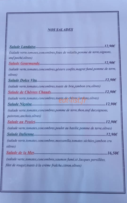 La Dolce Vita — carte page 2