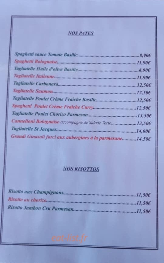 La Dolce Vita — carte page 3