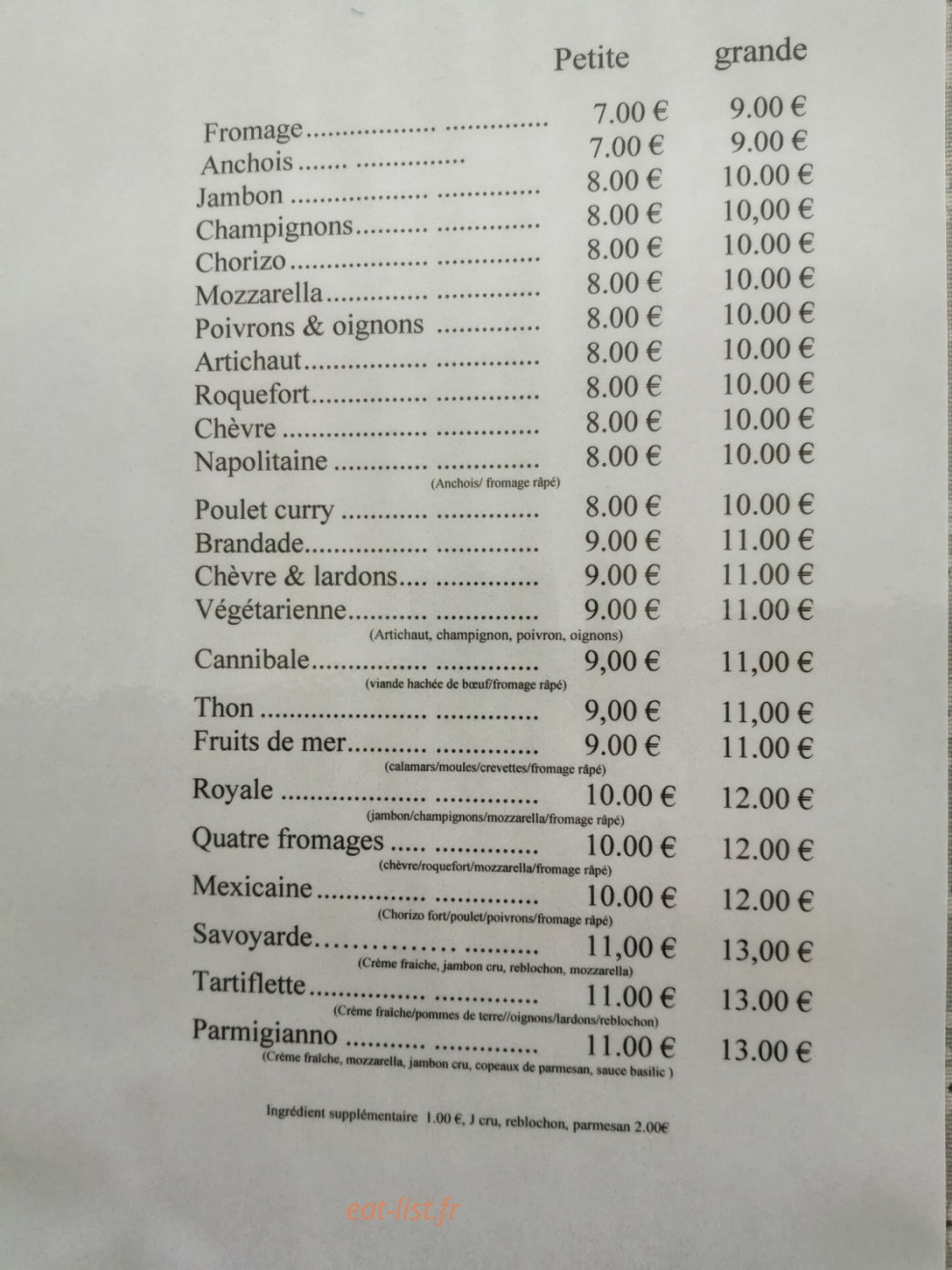 La Pichade — carte page 1