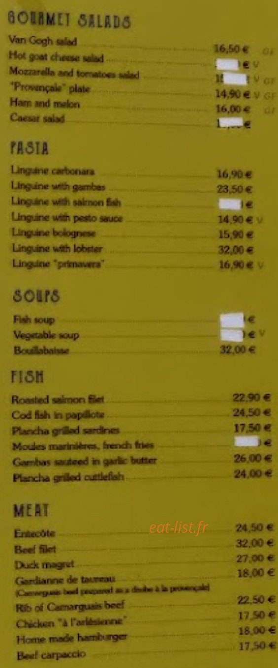 Le Café Van Gogh — carte page 3