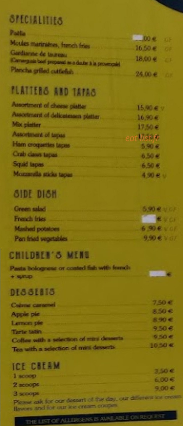 Le Café Van Gogh — carte page 4