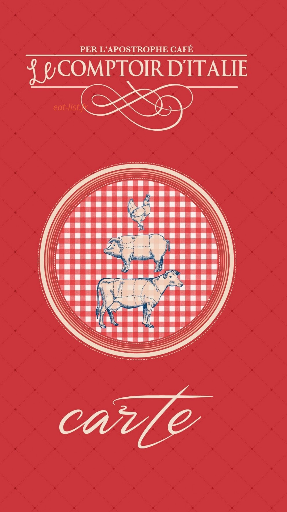 Le comptoir d'italie — carte page 1