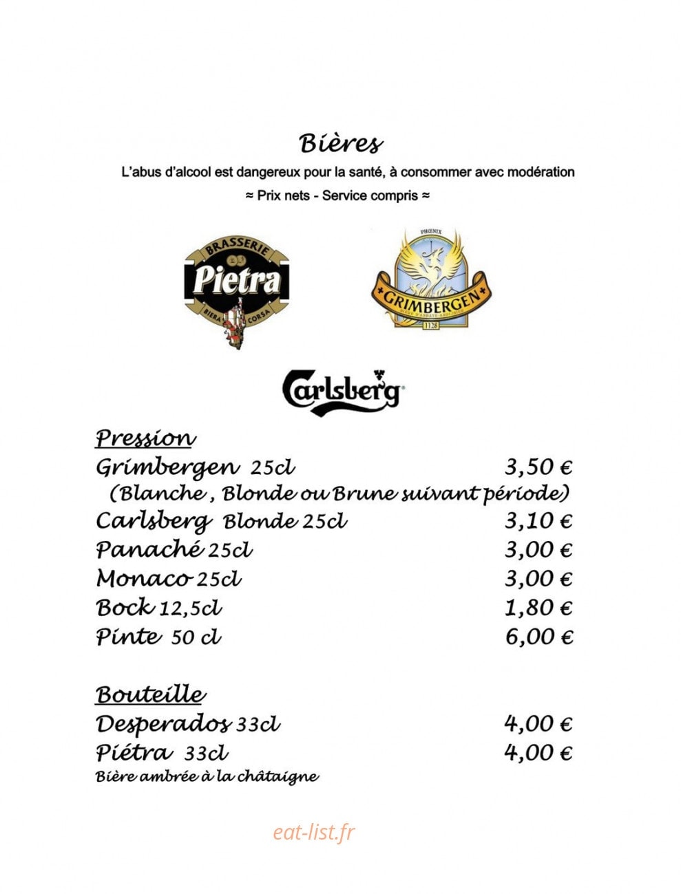 Le killian's — carte page 3