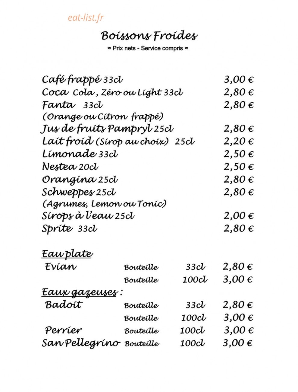Le killian's — carte page 4